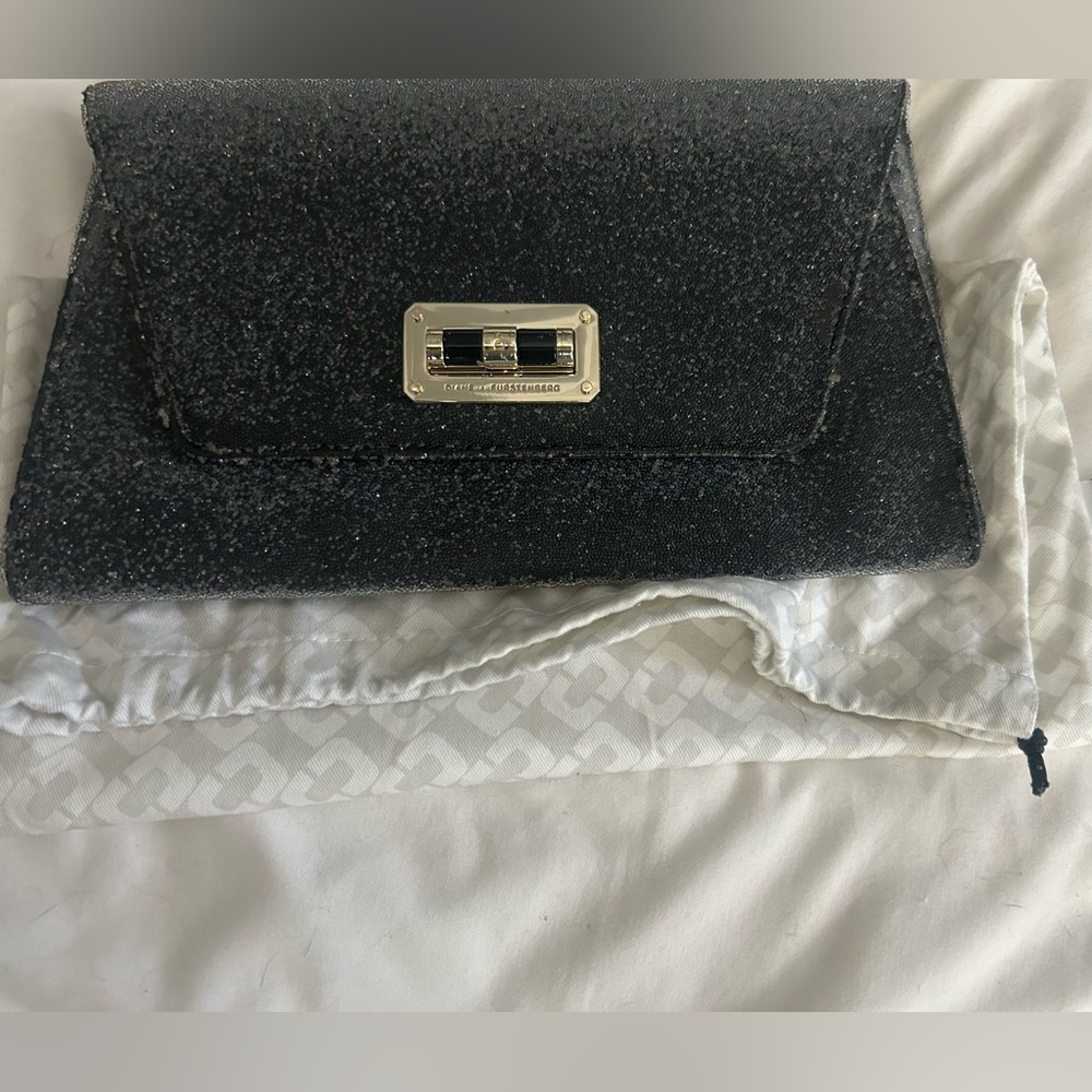 DIANE von FURSTENBERG clutch with sparkle beads